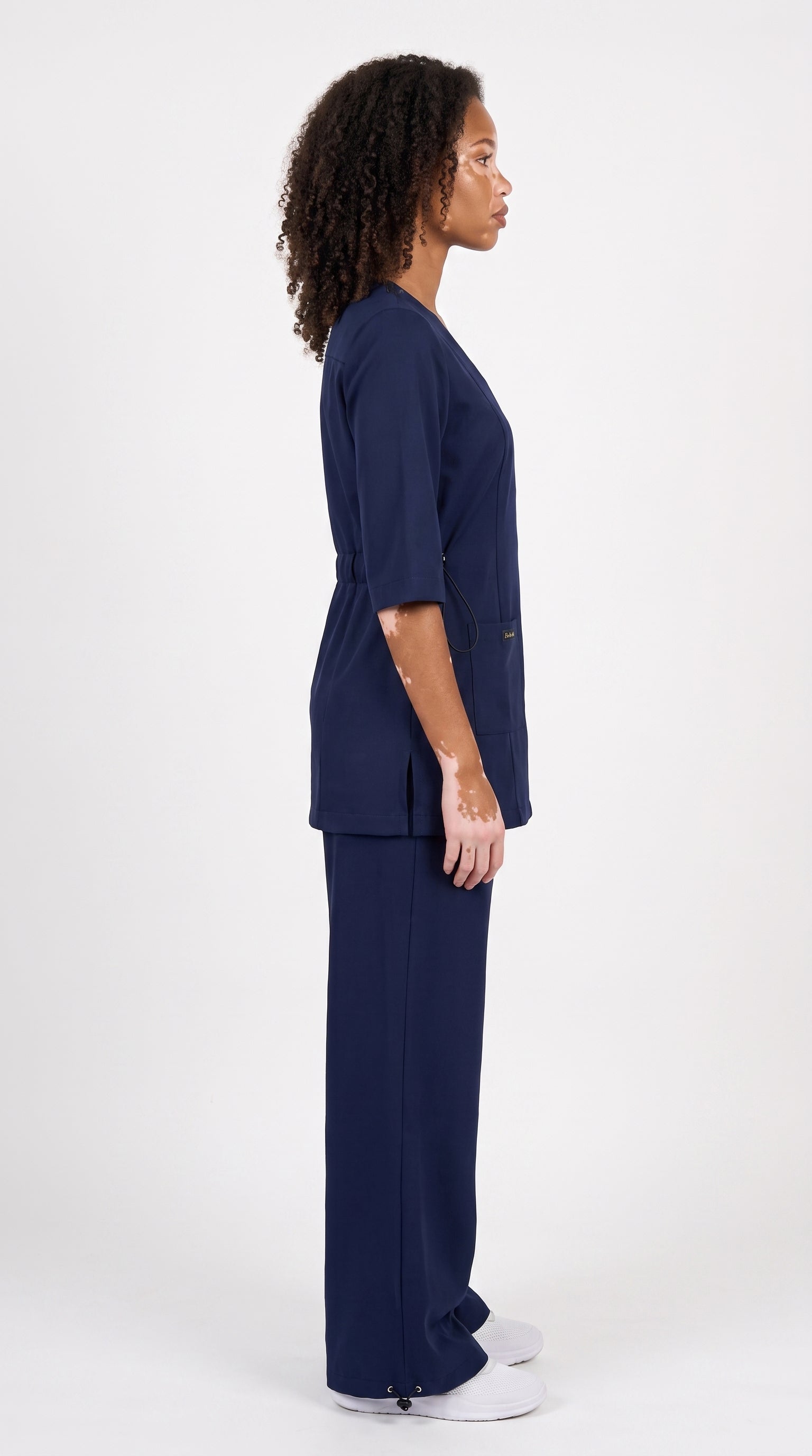 Sarab Women's Midnight Navy Medical Scrub Set side
